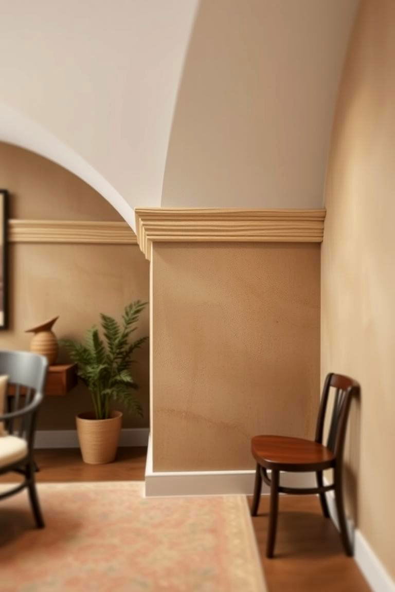 Textured Plaster Chair Rail - 24 Chair Rail Ideas