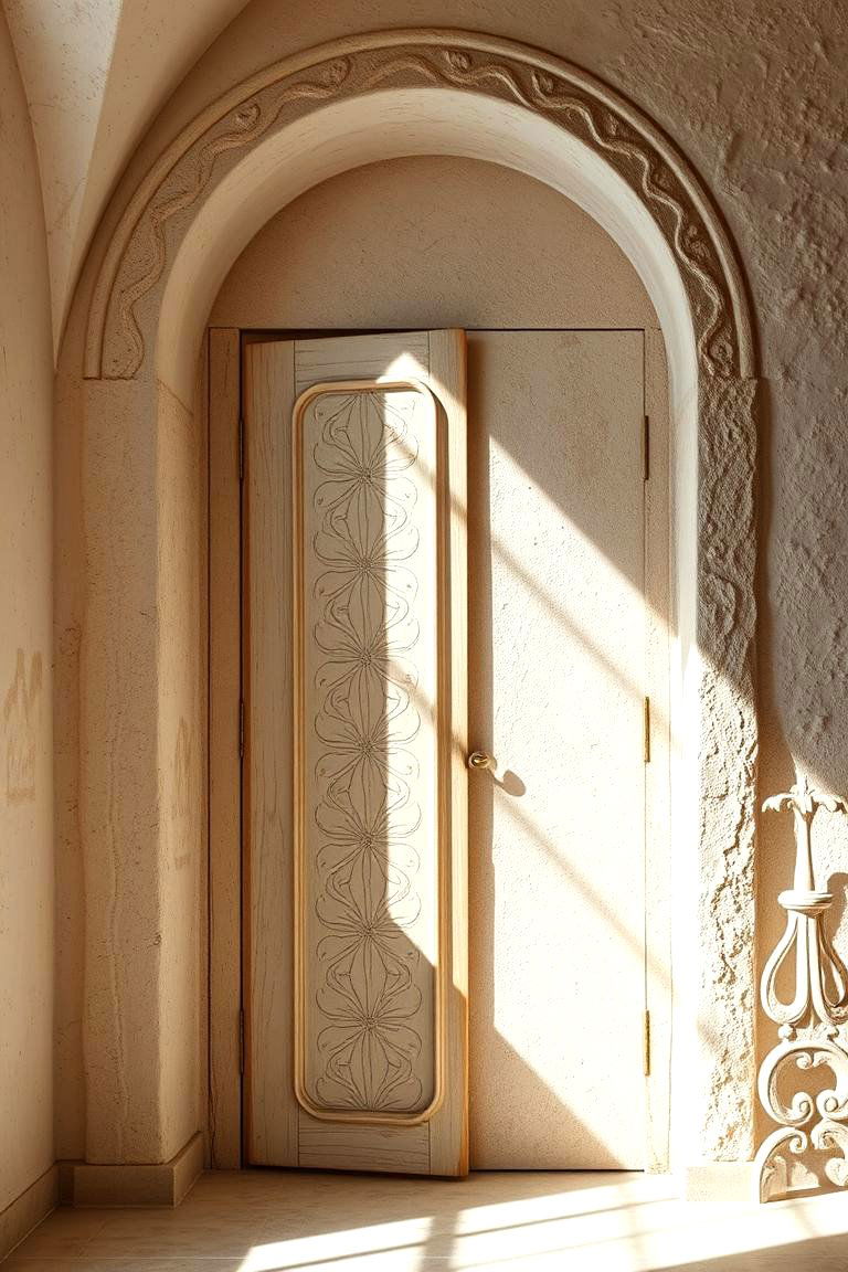 Textured Plaster Walls - 24 Mediterranean Front Door Ideas