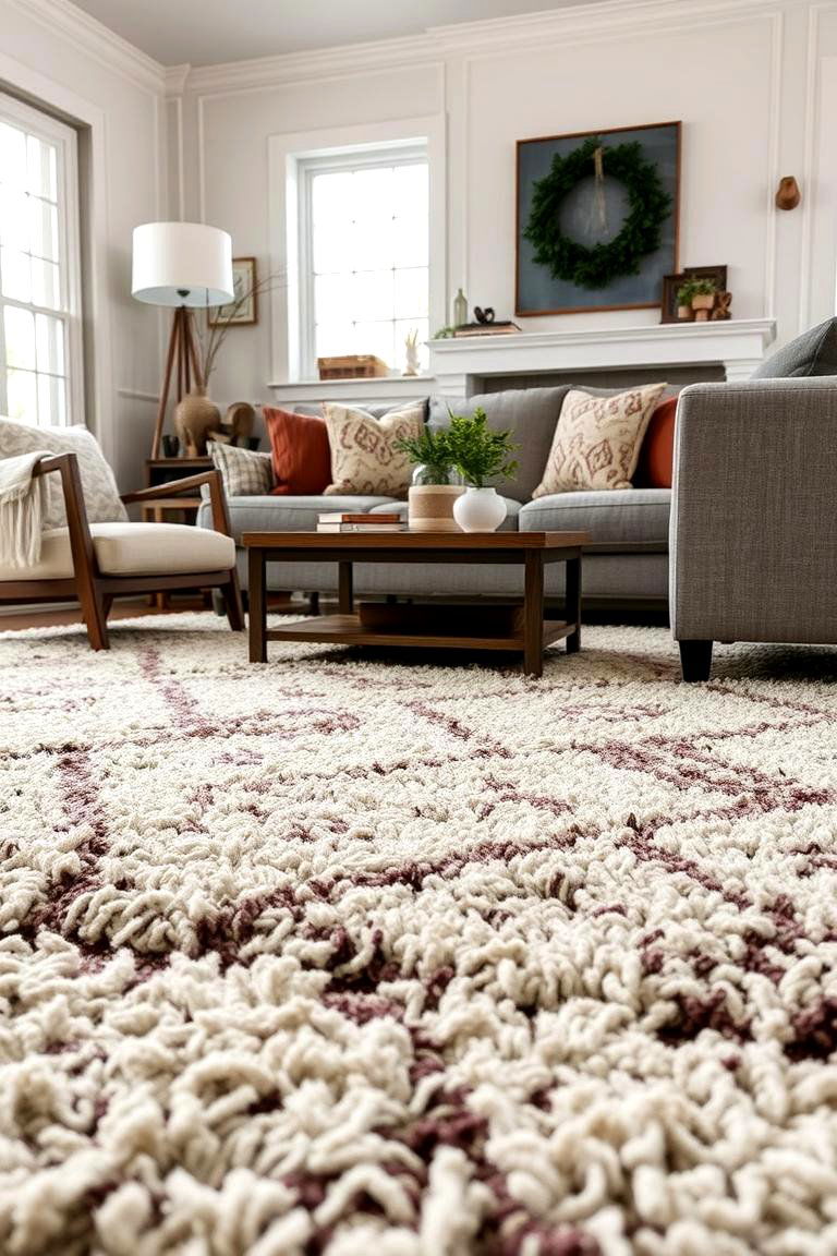 Textured Rugs for Added Comfort - 24 Family Room Ideas