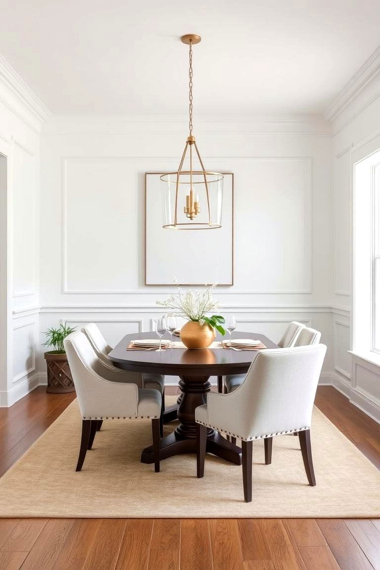 Textured Shiplap with Raised Panels - 24 Shiplap Dining Room Wall Ideas