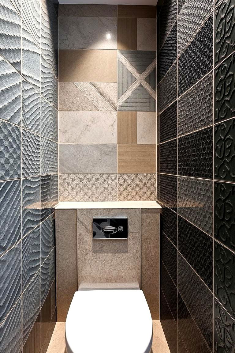 Textured Tile Patterns - 24 Ensuite Bathroom Ideas