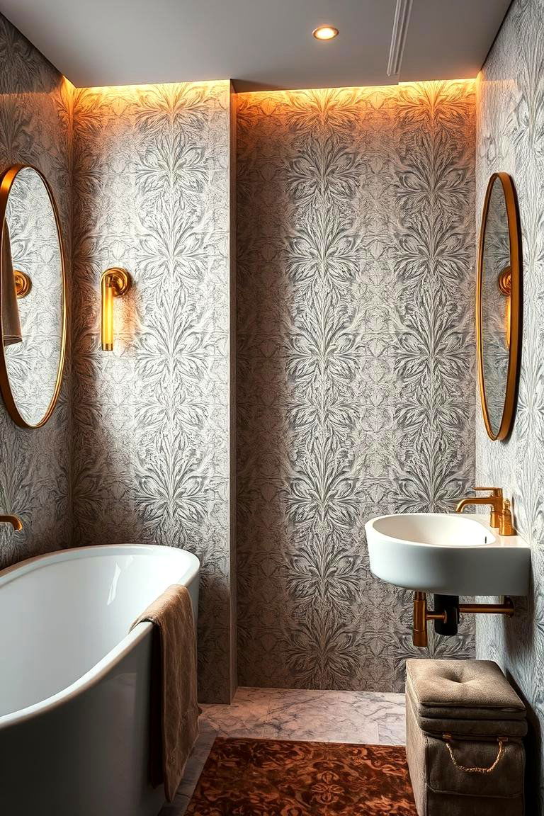 Textured Tile Takeover - 24 Maximalist Bathroom Design Ideas
