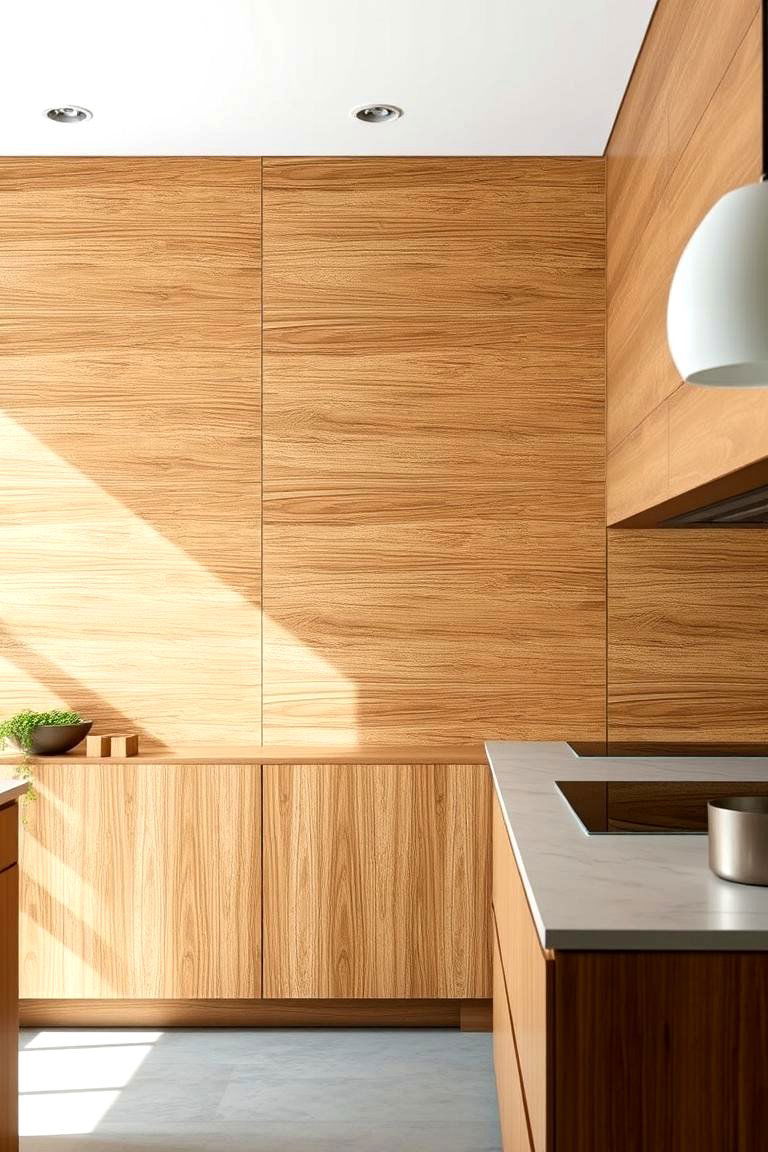 Textured Wall Features - 24 Japandi Kitchen Ideas