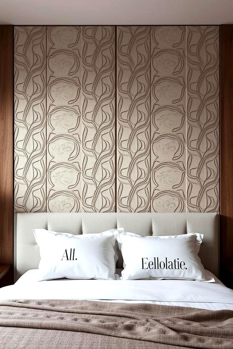 Textured Wall Panels - 24 No Headboard Ideas