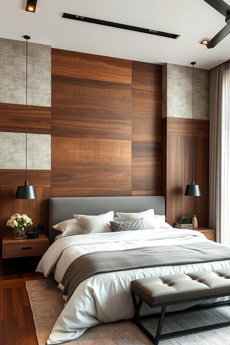 Textured Wall Panels for Depth - 24 Master Bedroom Ideas