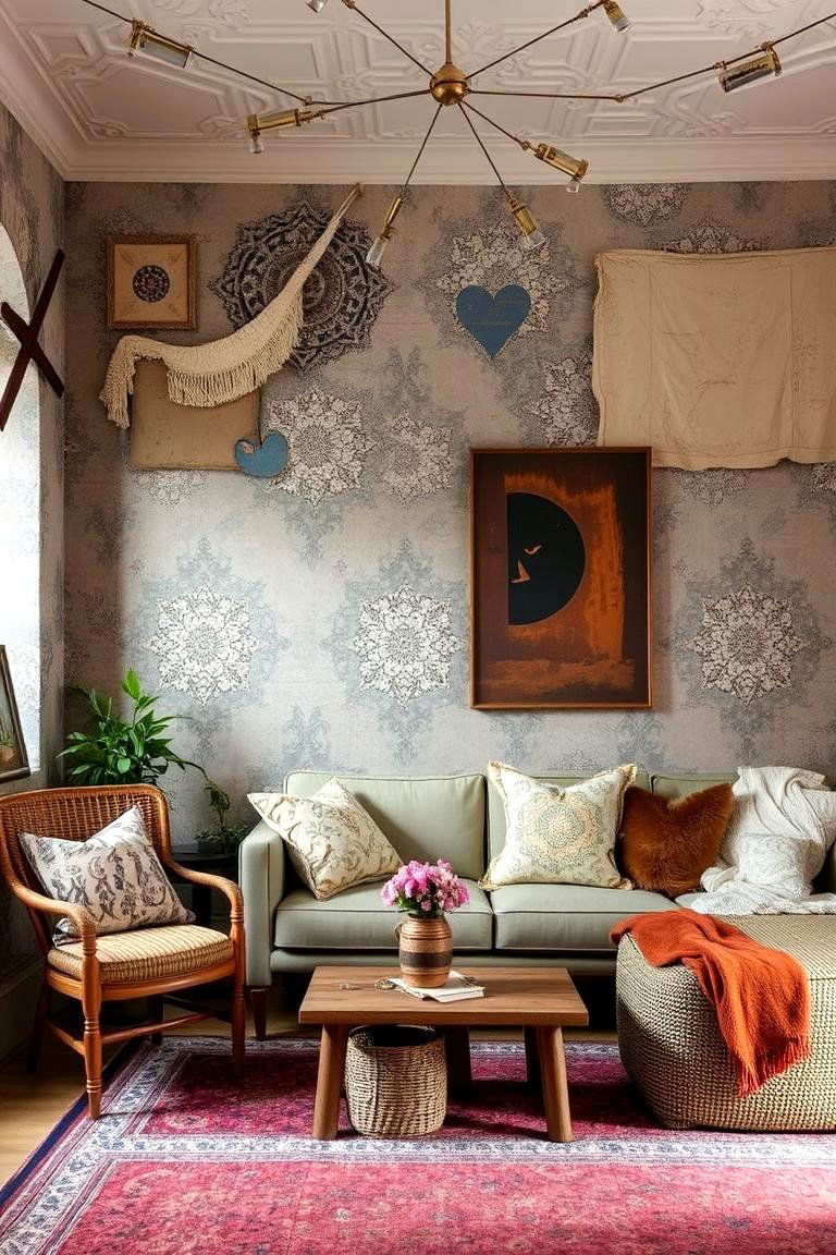 Textured Wall Treatments - 24 Dark Boho Bedroom Ideas
