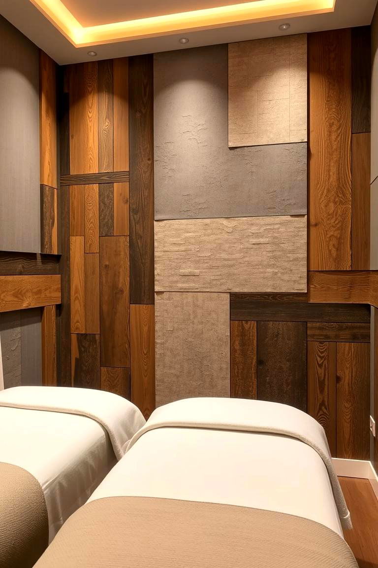 Textured Wall Treatments - 24 Massage Room Setup Ideas