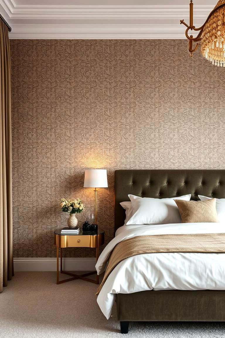 Textured Wallpaper Wonders - 24 Colorful Bedroom Ideas
