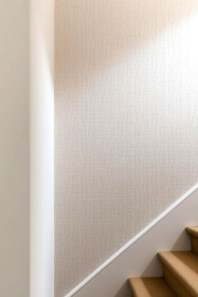 Textured Wallpaper for Depth - 24 Staircase Wall Ideas
