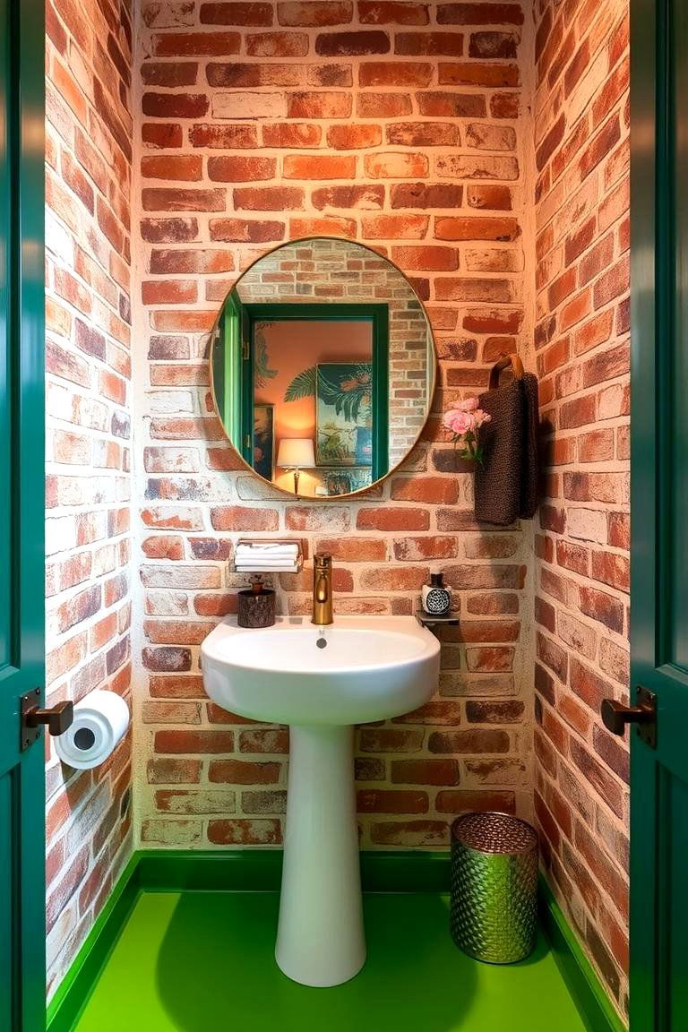 Textured Walls for Depth and Interest - 24 Eclectic Powder Room Ideas