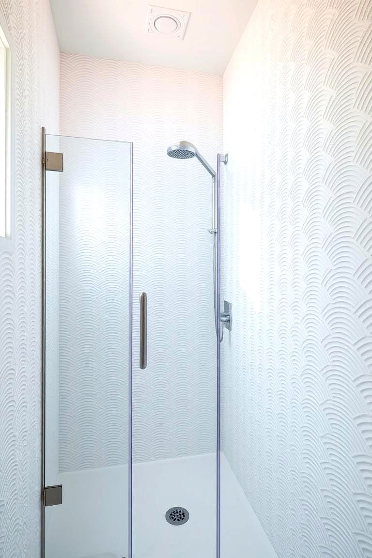 Textured White Tiles for Added Dimension - 24 White Tile Bathroom Ideas