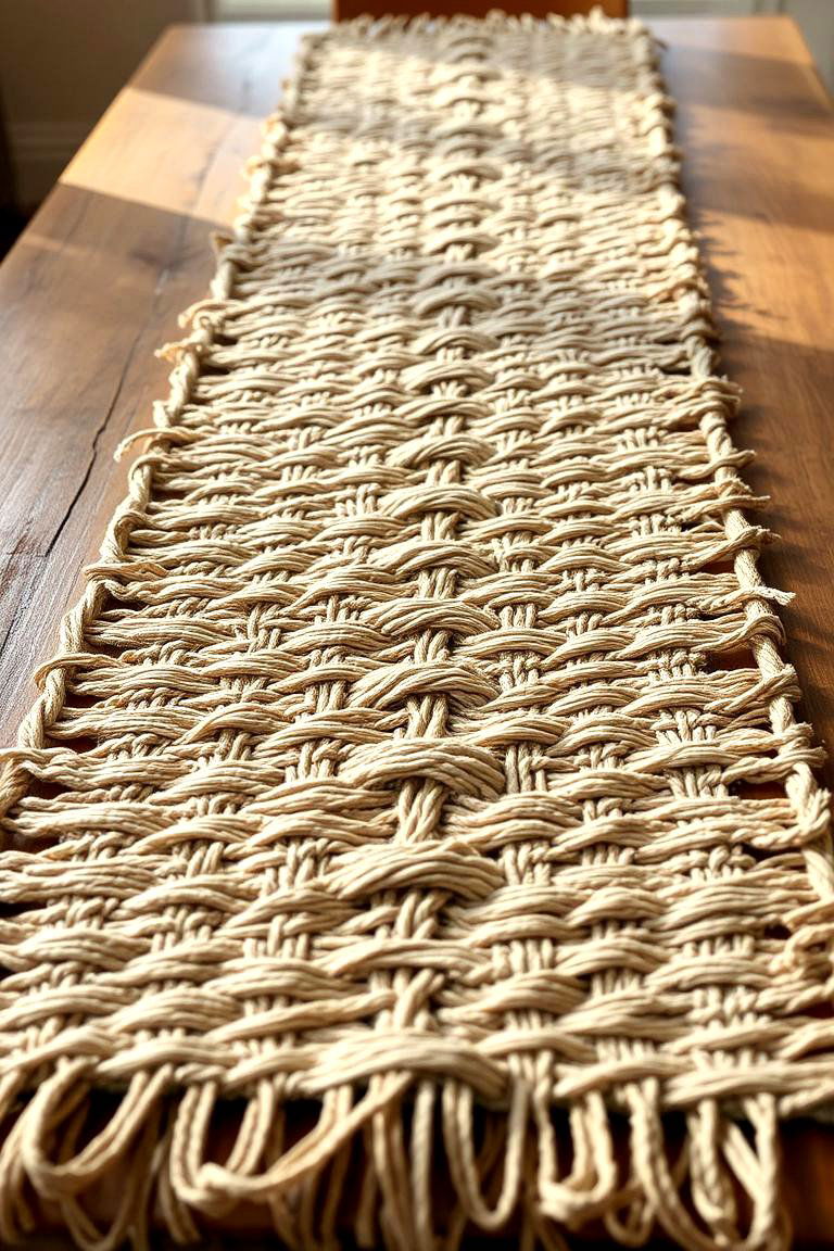 Textured Woven Table Runner - 24 Table Runner Ideas
