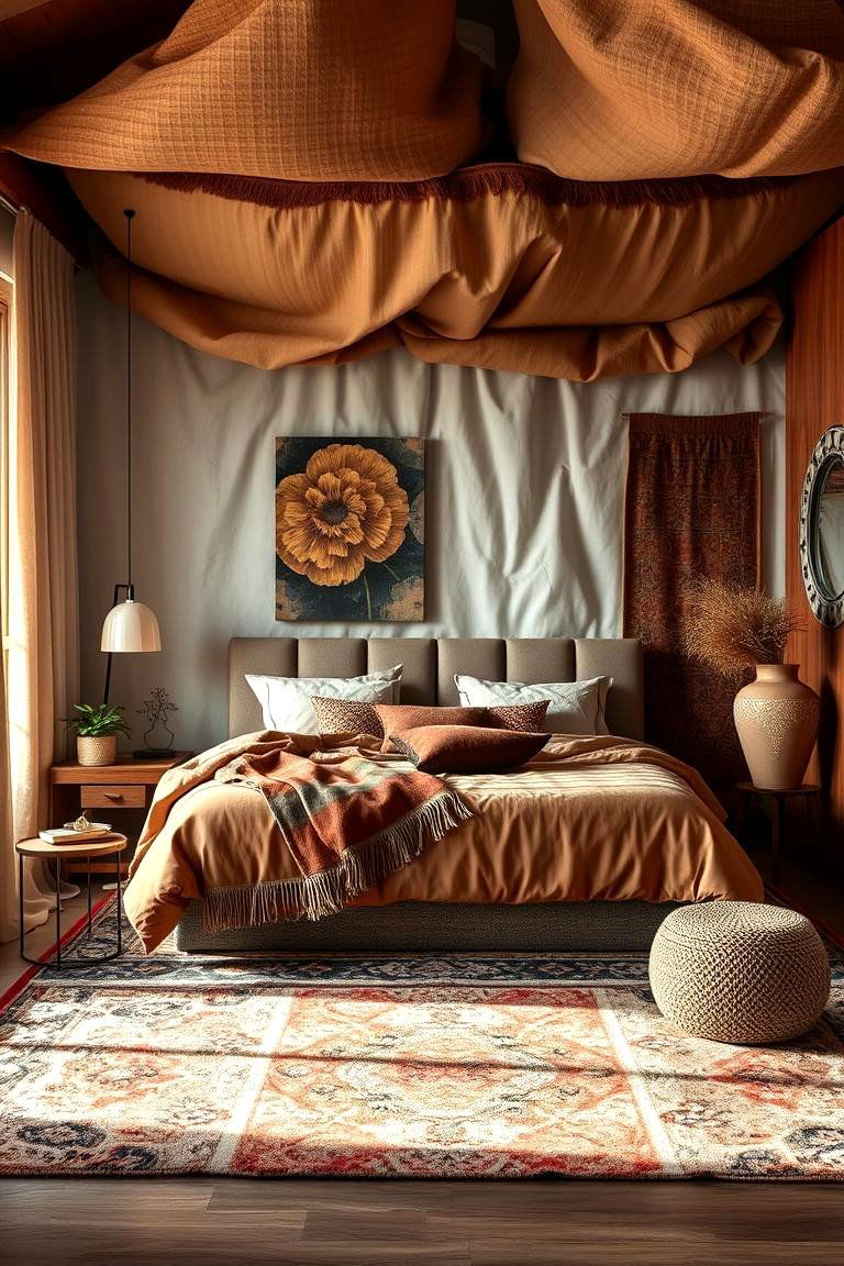 Textured and Layered Interiors - 24 Large Bedroom Design Ideas