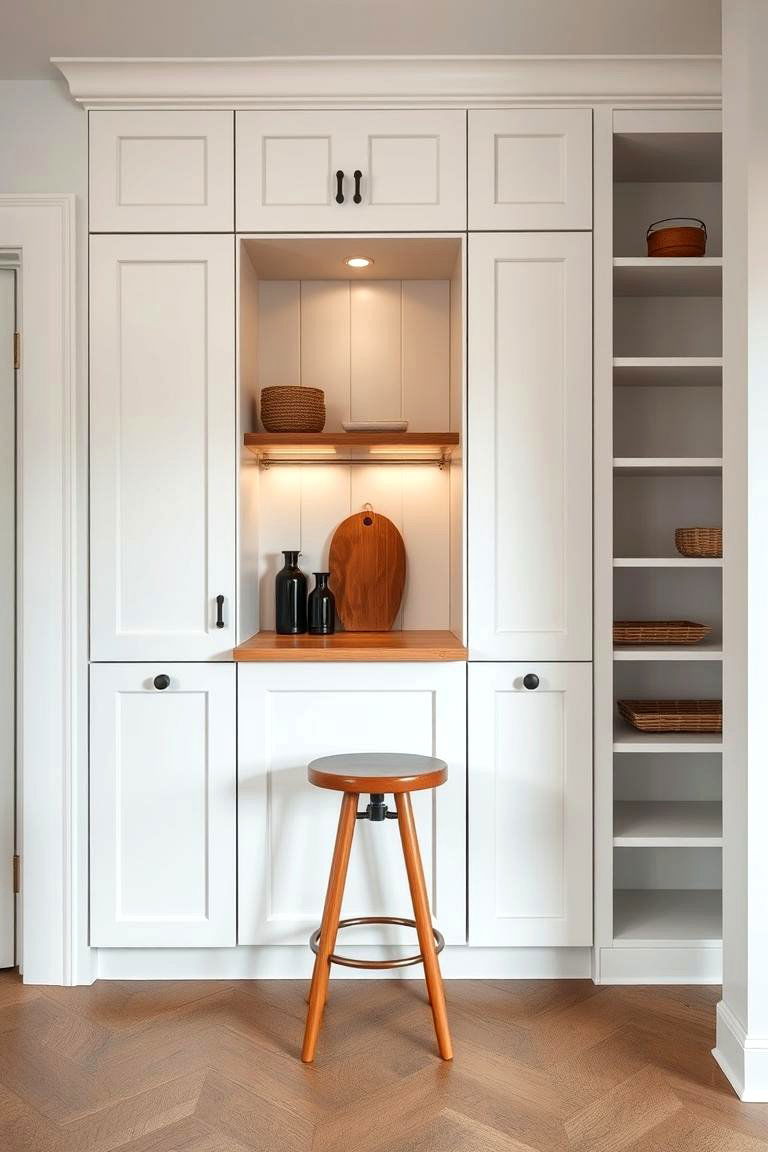 The Bar Integrated into a Pantry Wall - 24 Kitchen Bar Ideas