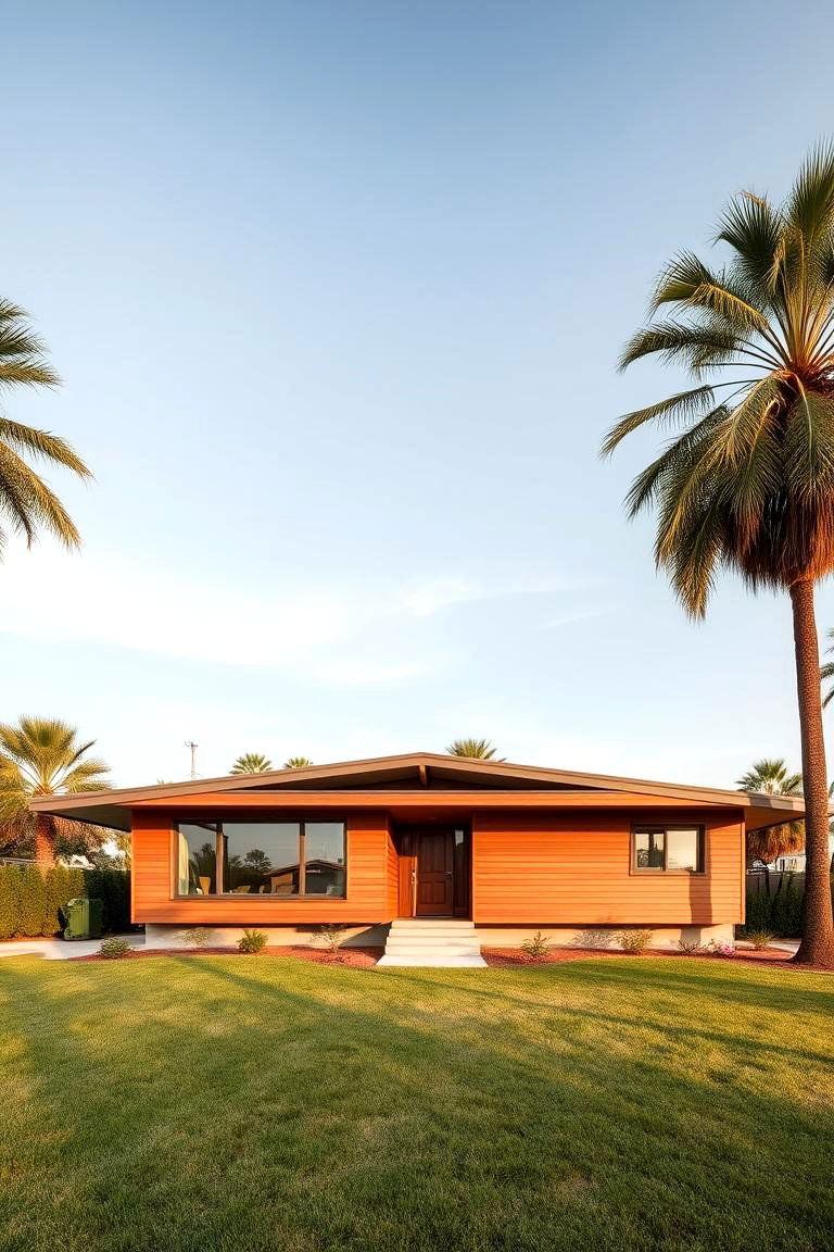 The Beauty of Clean Horizontal Lines - 24 Mid-Century Modern Exterior Home Ideas