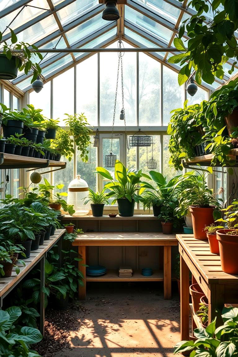 The Blooming Greenhouse Escape - 24 She Shed Interior Ideas