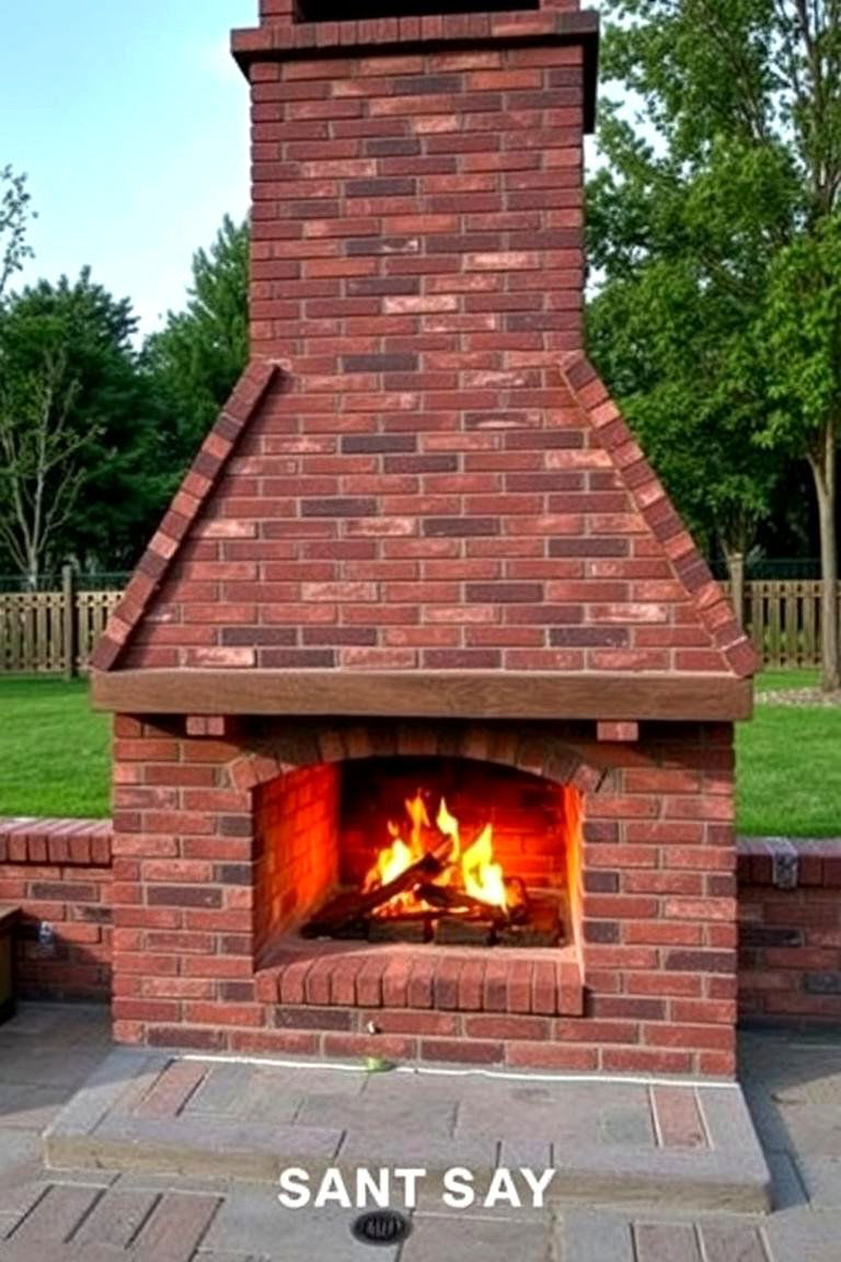 The Classic Brick Fireplace - 24 Outdoor Fireplace Ideas