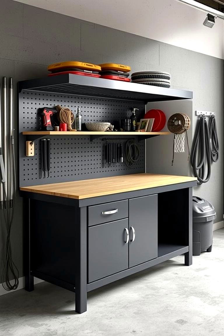 The Corner Workbench for Small Garages - 24 Garage Workbench Ideas