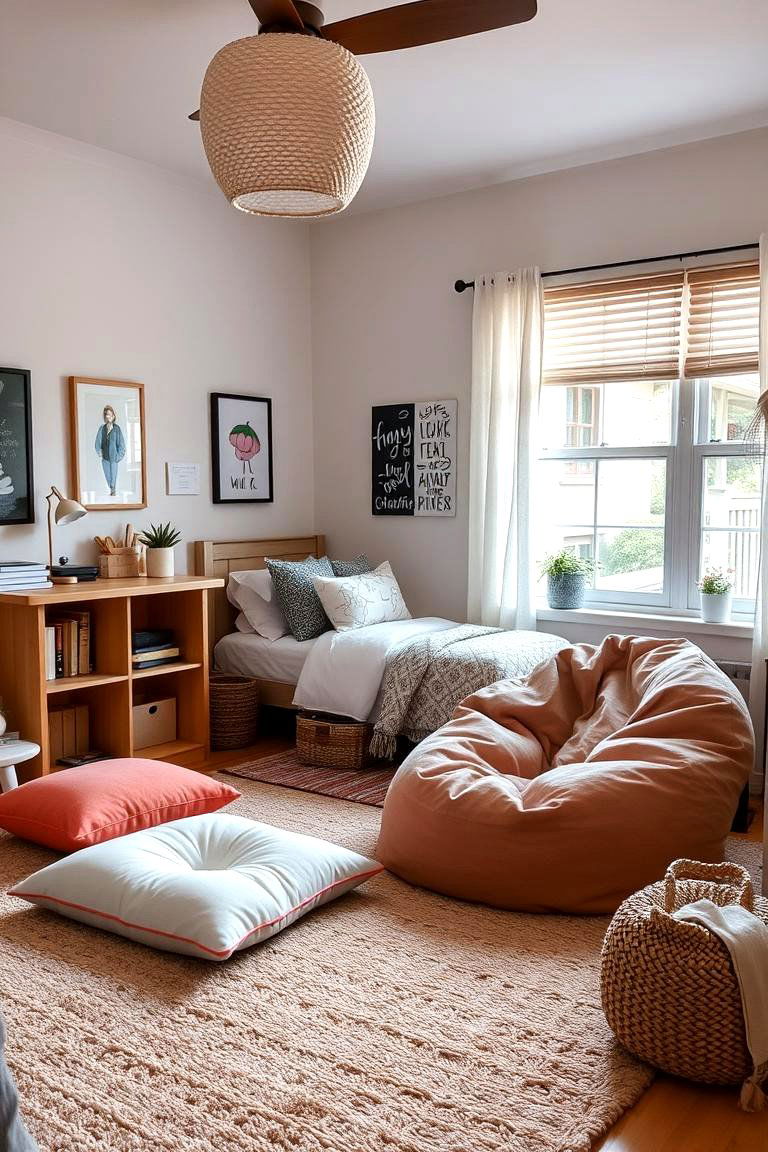 The Cozy Floor Seating - 24 Tween Bedroom Ideas