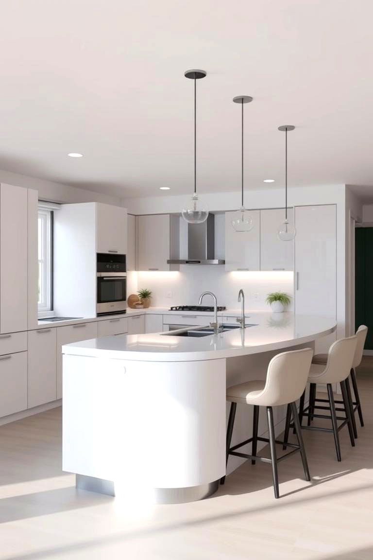 The Curved Kitchen Bar - 24 Kitchen Bar Ideas