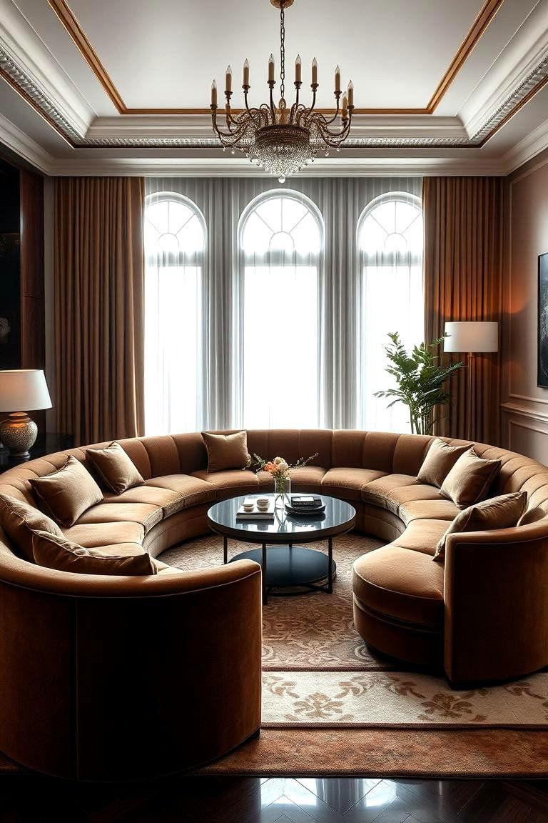 The Curved Sectional for a Unique Aesthetic - 24 Sectional Living Room Ideas