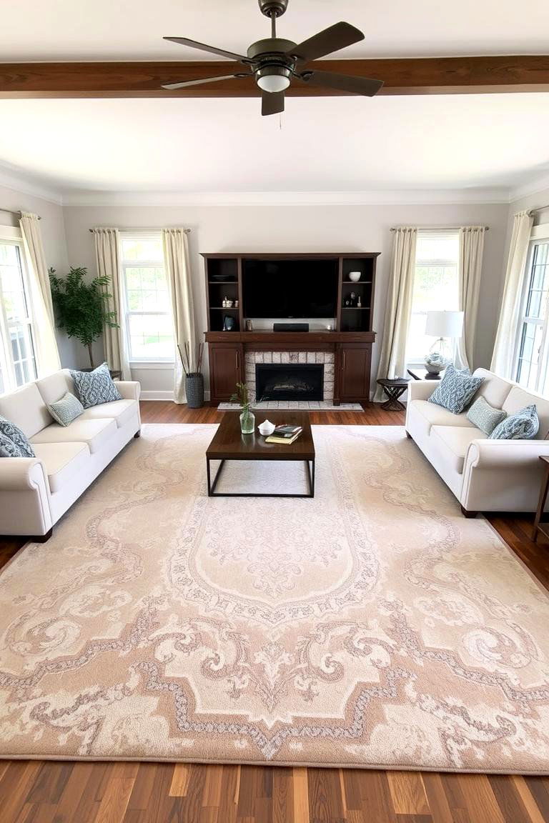 The Custom Sized Rug - 24 Living Room Rug Ideas