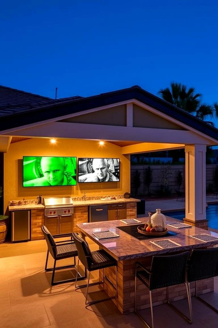 The Entertainment Hub Integration - 24 Pool House With Outdoor Kitchen Ideas