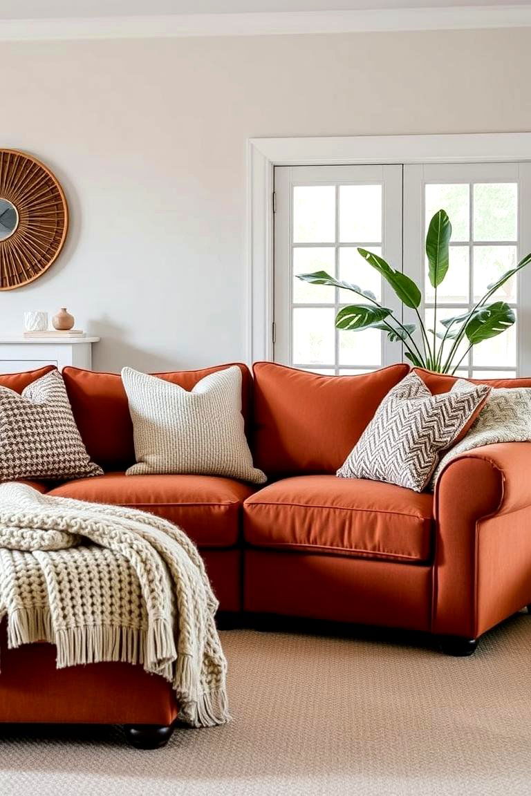 The Fabric Sectional for Comfort and Warmth - 24 Sectional Living Room Ideas