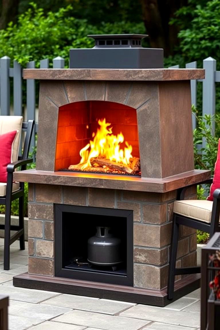 The Freestanding Propane Fireplace - 24 Outdoor Fireplace Ideas