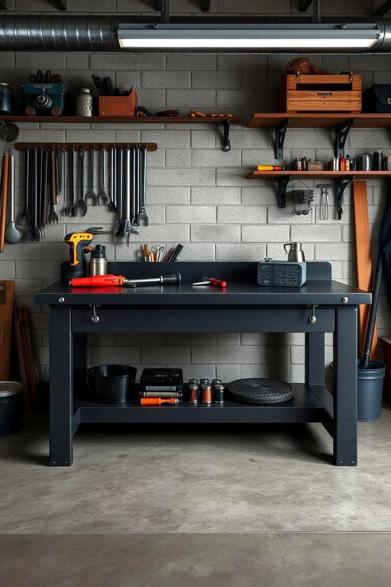 The Heavy Duty Metal Workbench - 24 Garage Workbench Ideas