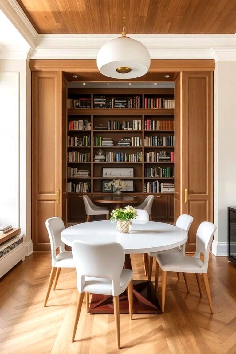 The Hidden Library Dining - 24 Library Dining Room Combo Ideas