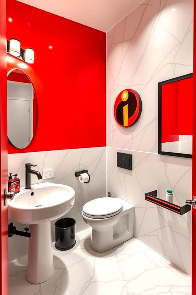 The Incredibles Dynamic - 24 Disney Bathroom Ideas