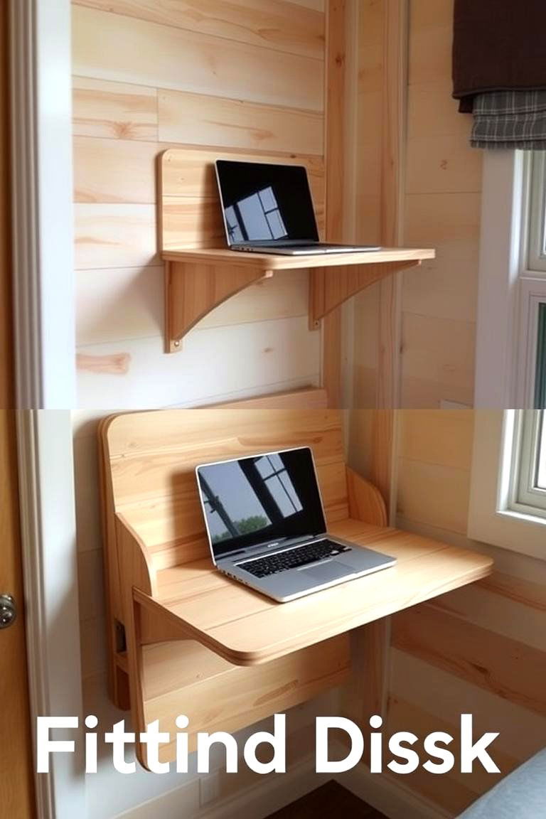 The Ingenuity of a Fold Down Desk or Table - 24 Tiny House Storage Ideas