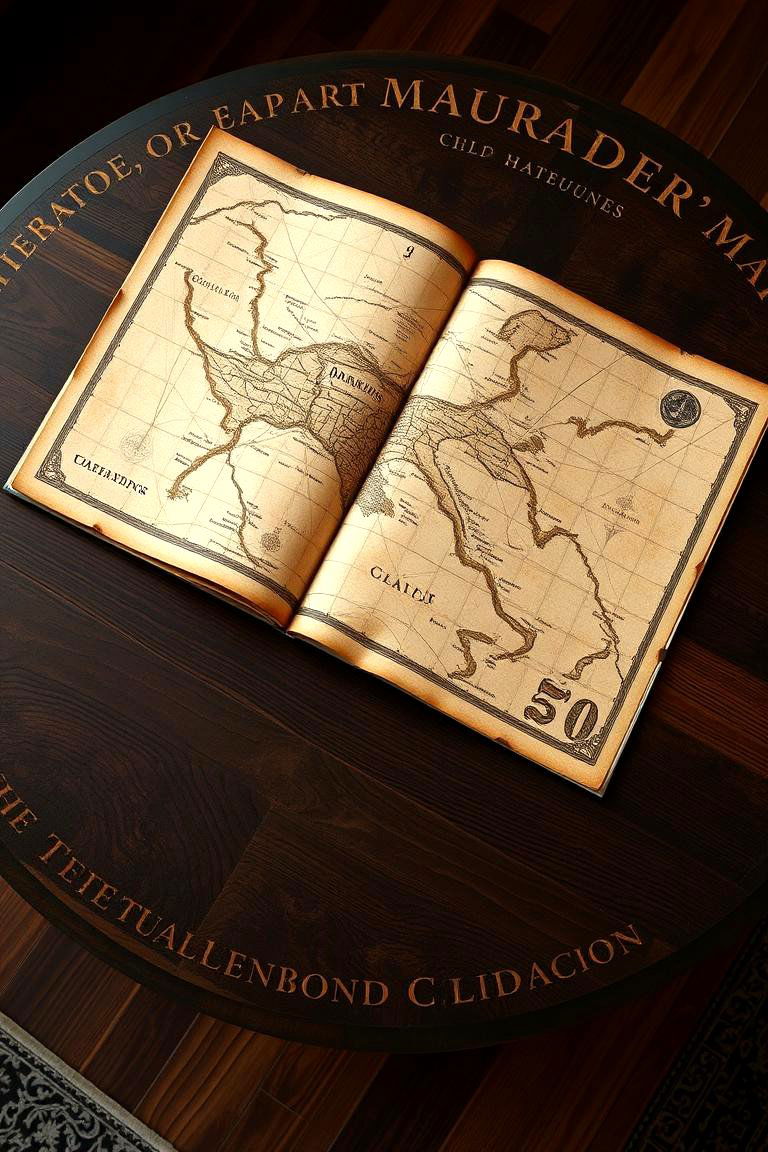 The Intriguing Marauders Map Replica - 24 Harry Potter Decor Ideas