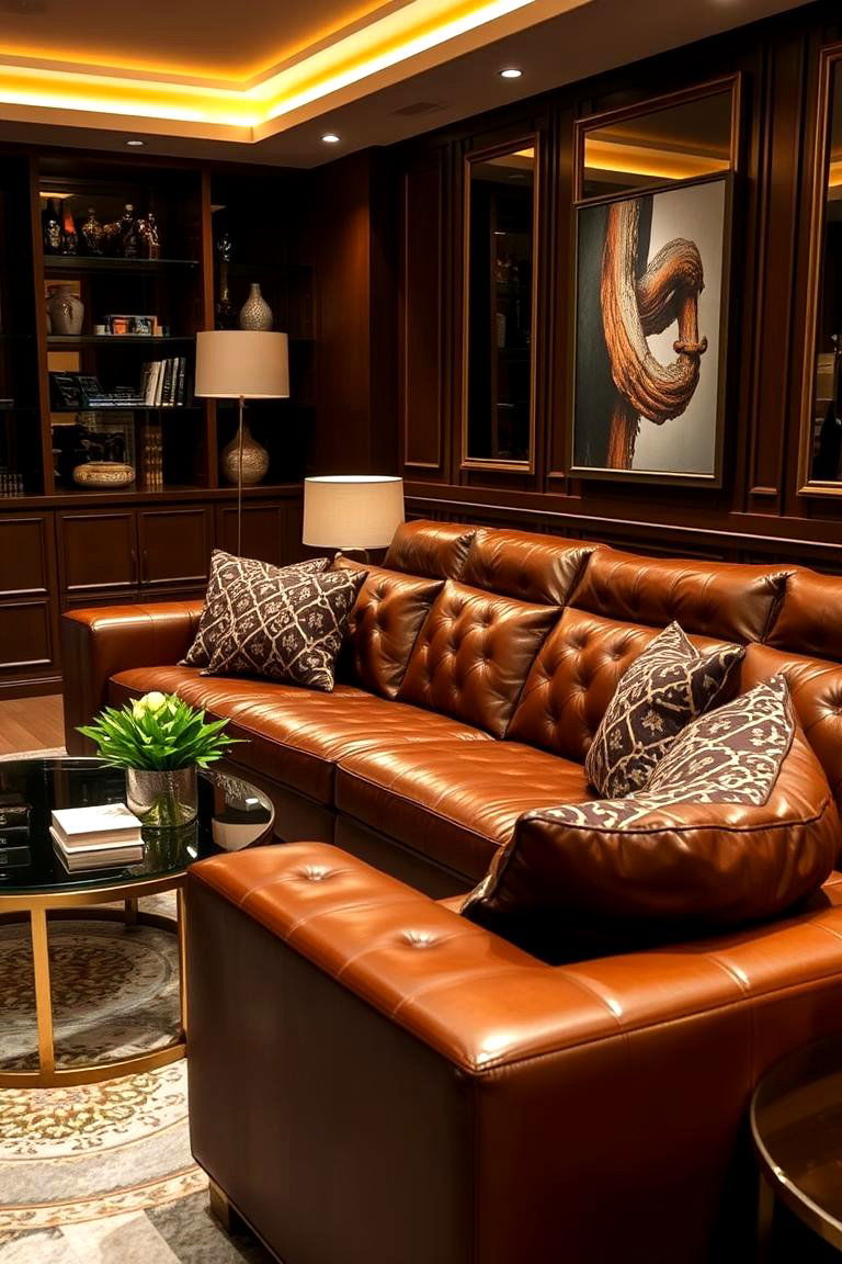 The Leather Sectional for Durability and Style - 24 Sectional Living Room Ideas