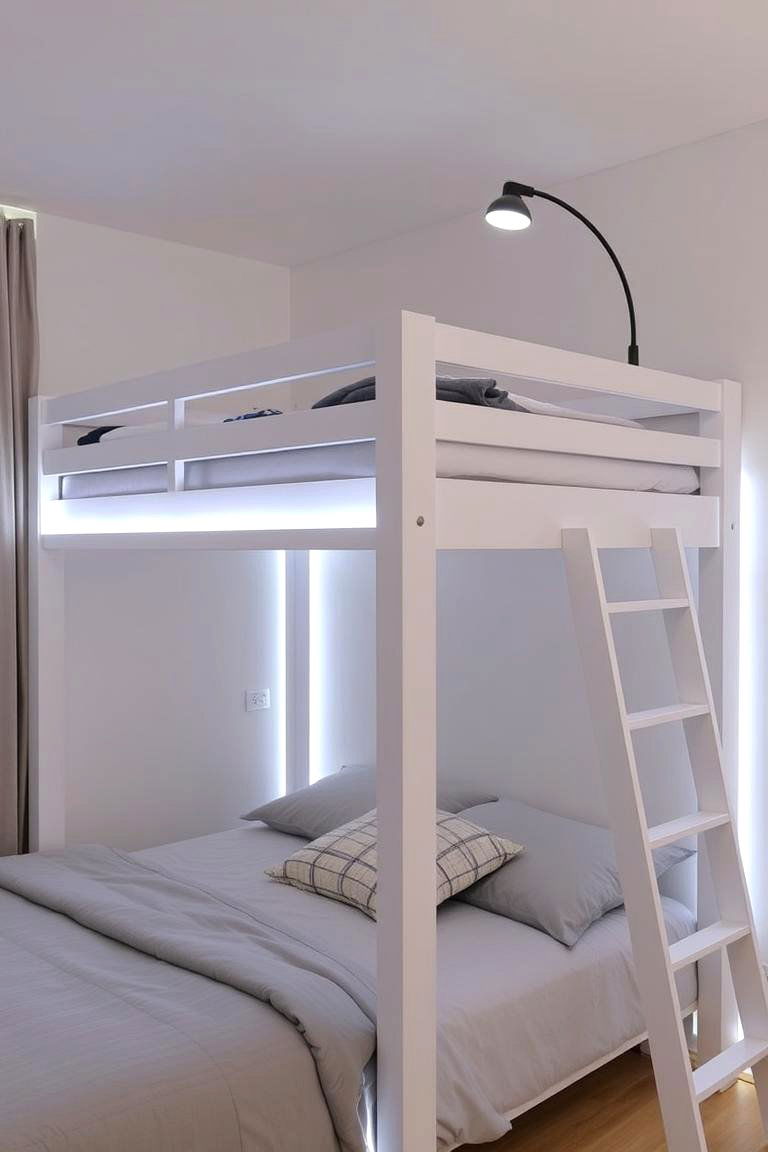 The Loft Bed with Integrated Lighting - 24 Loft Bed Ideas