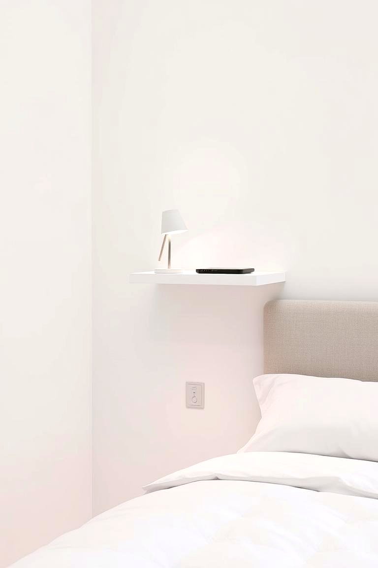 The Minimalist Floating Shelf - 24 Nightstand Ideas