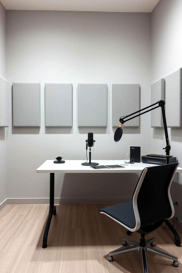 The Minimalist Studio - 24 Podcast Room Ideas