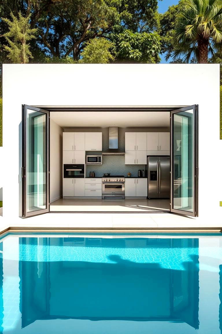 The Modern Minimalist Cube - 24 Pool House With Outdoor Kitchen Ideas
