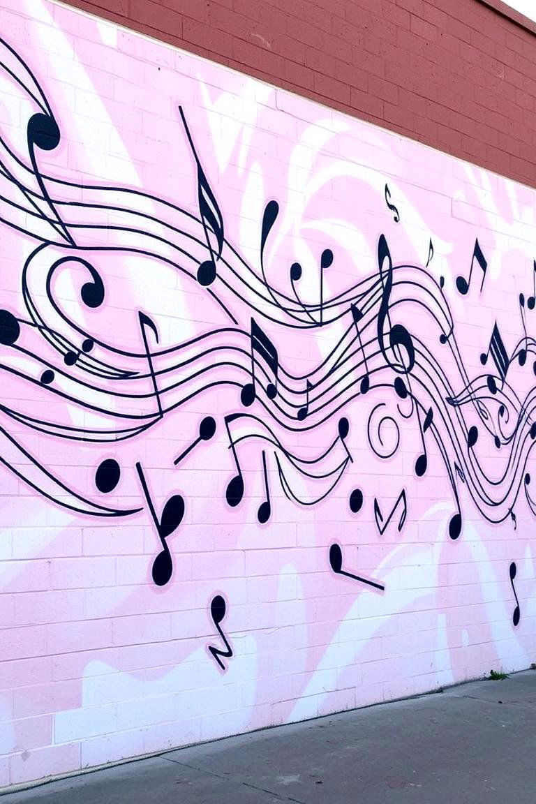 The Music Notes Mural on 4th Avenue - 24 Nashville Murals