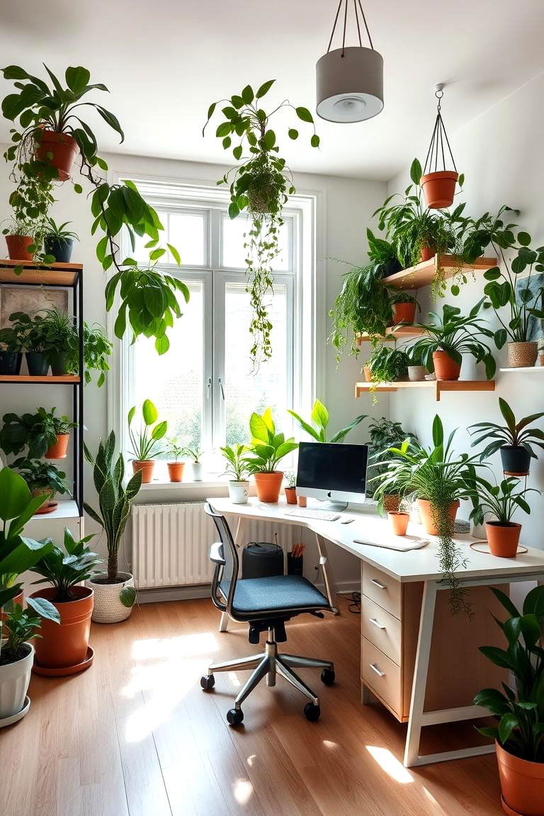The Office Green Workspace - 24 Plant Room Ideas