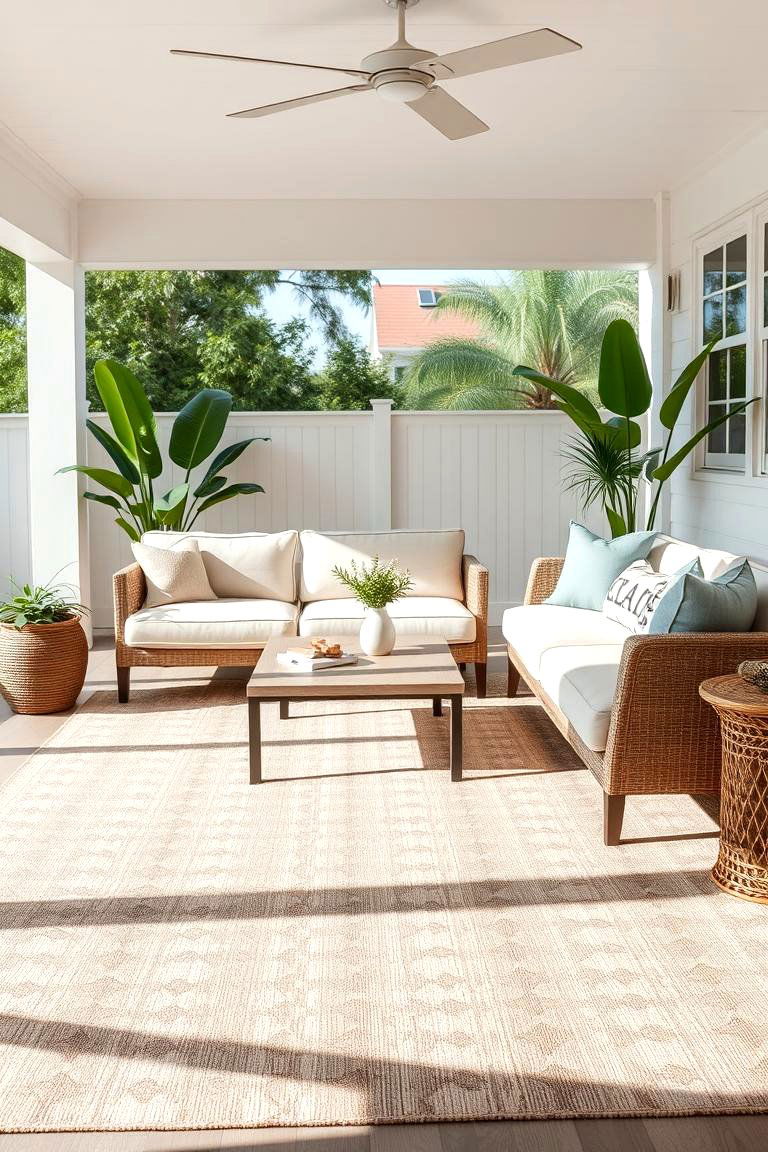 The Outdoor Rug Indoors - 24 Living Room Rug Ideas