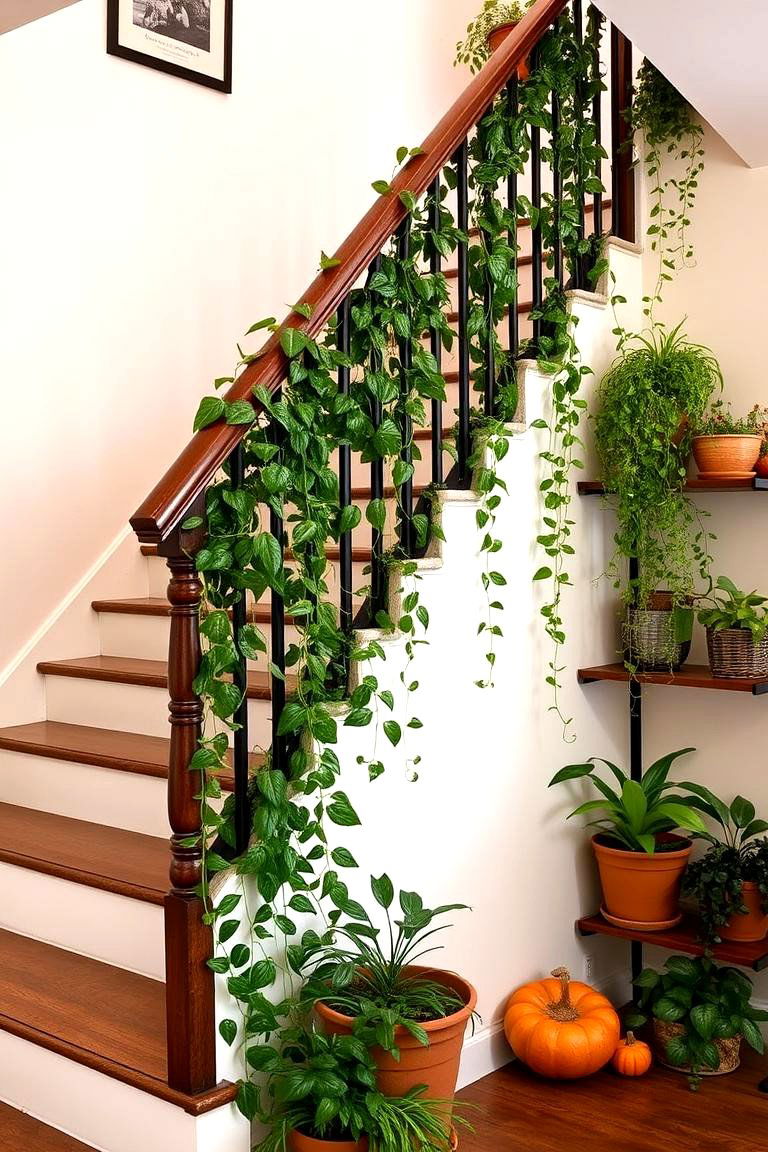 The Plant Adorned Staircase - 24 Plant Room Ideas