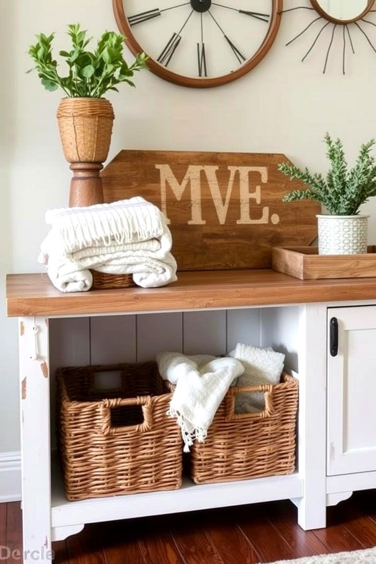 The Practicality of Storage Baskets - 24 Sideboard Decor Ideas