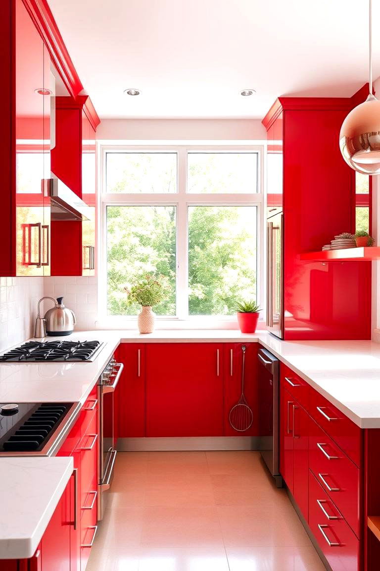 The Psychology of a Red Kitchen - 24 Red Kitchens