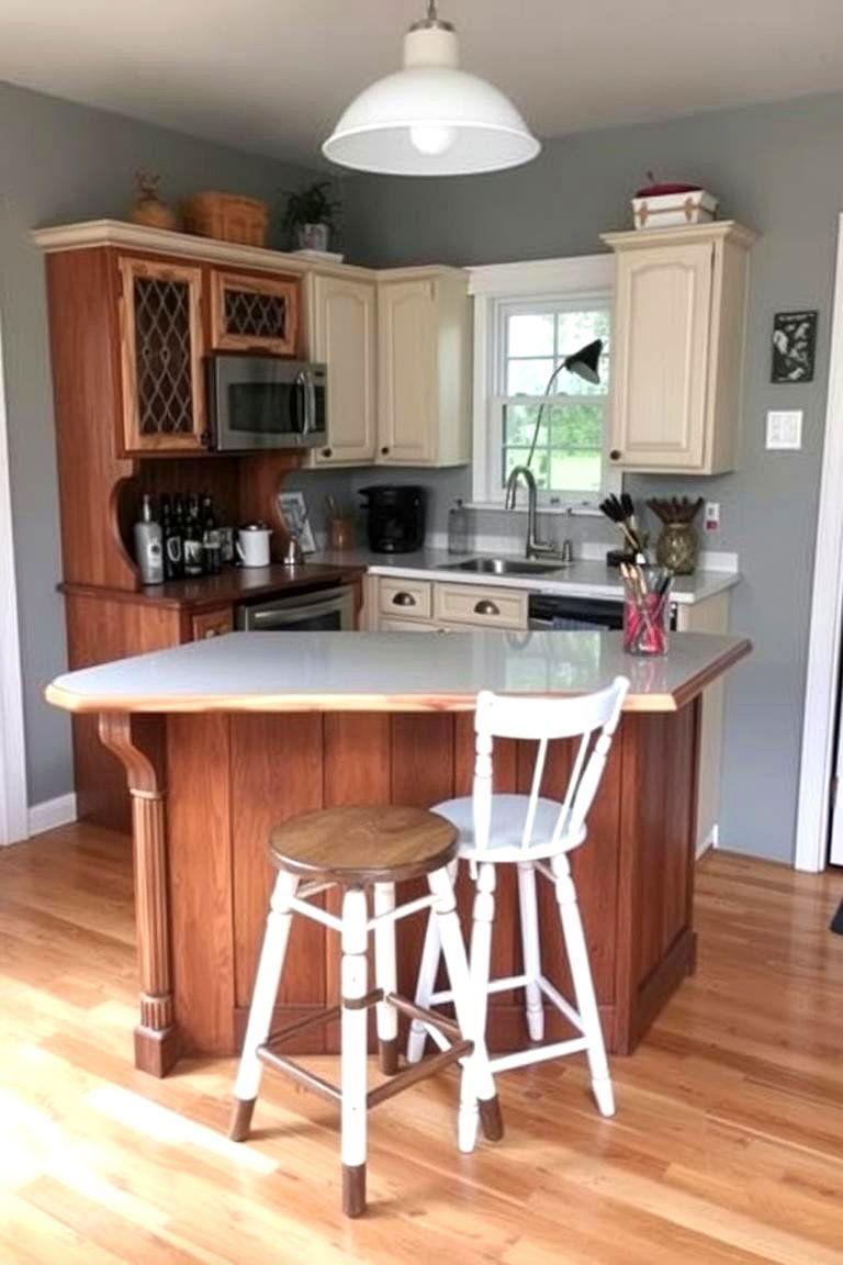 The Repurposed Furniture Bar - 24 Kitchen Bar Ideas