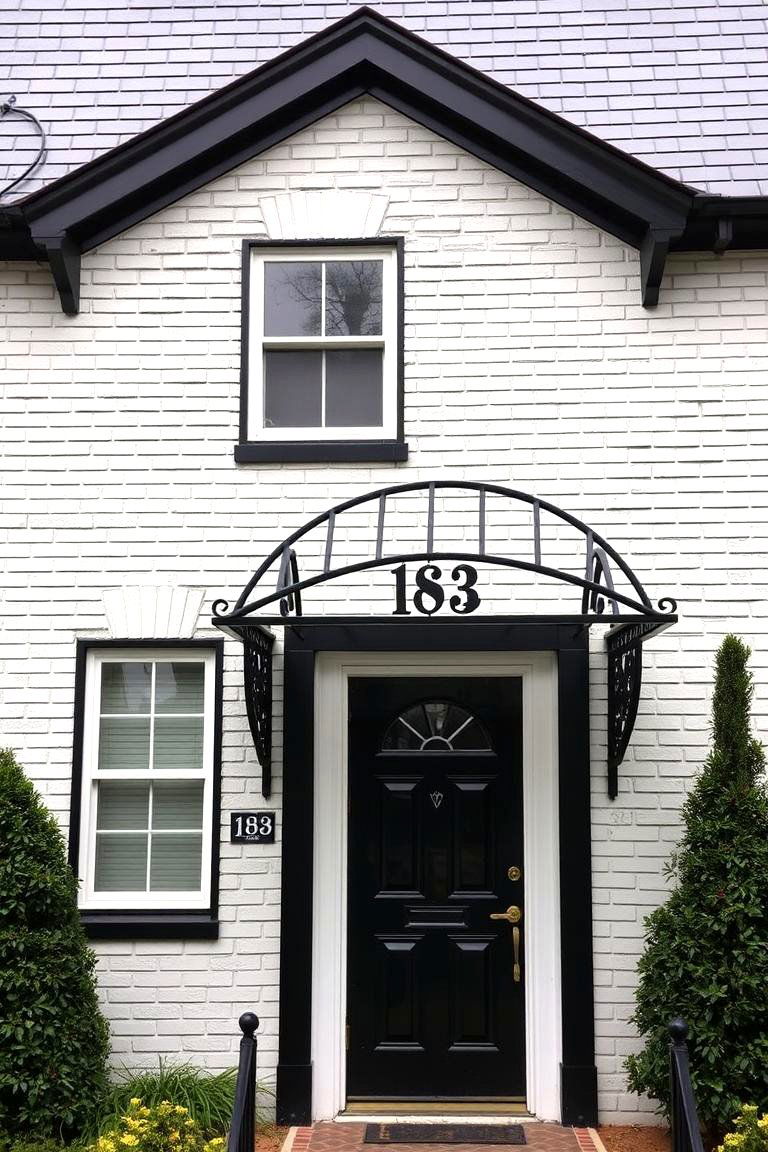 The Role of Garage Door Design - 24 White Brick House With Black Trim