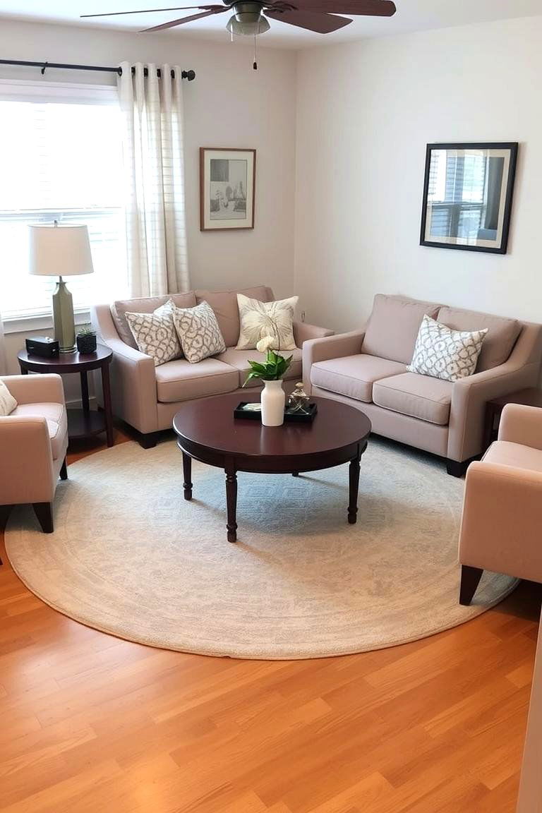 The Round Rug - 24 Living Room Rug Ideas