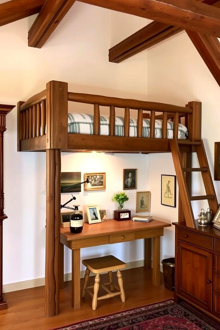 The Rustic Wooden Loft - 24 Loft Bed Ideas