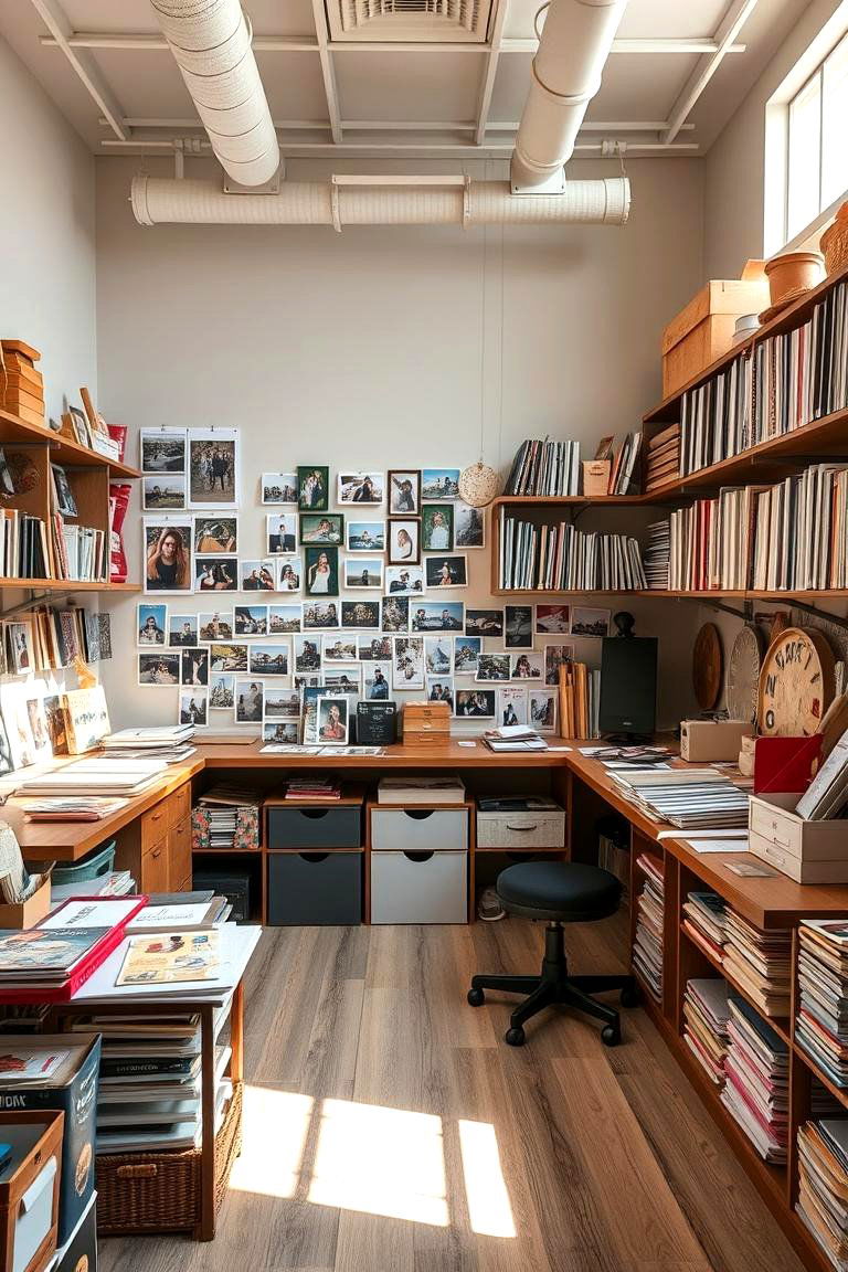 The Scrapbooking and Memory Keeping Studio - 24 She Shed Interior Ideas
